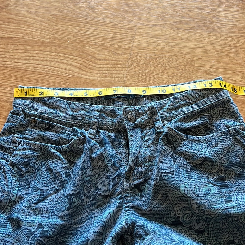 Floral Print Prana Mid Rise Stretch Skinny Corduroy Jeans size 4 - Picture 11 of 14